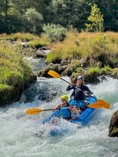 Bihać: Kayak with Una Pirates on the Una River - Calm sections, forest, and canyon walls