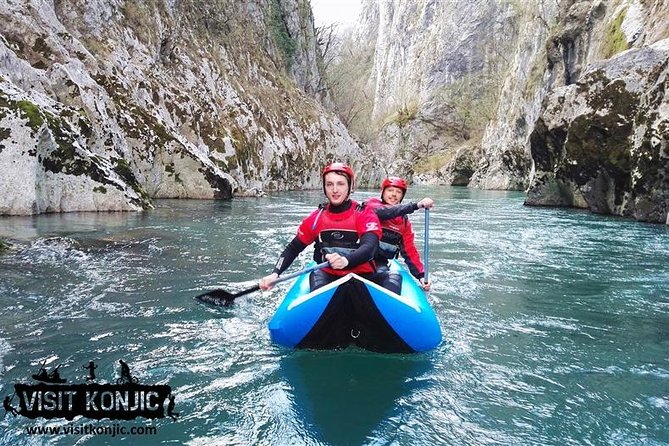 Canoeing Neretva river - What the rapids feel like for different skill levels