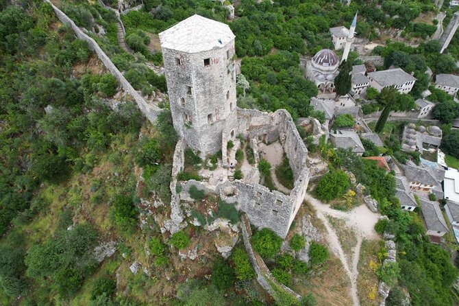 From Mostar: Kravice waterfalls, Blagaj, Fortica & Počitelj - Fortica: a high view over Mostar