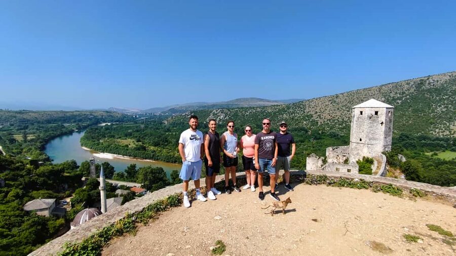 From Mostar: Kravice Waterfalls, Pocitelj & Blagaj Day Trip - Fortica Hill finishes with a wide view of Mostar