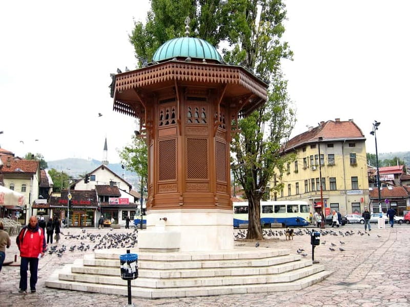 The Sebilj fountain in Bascarsija, Sarajevo