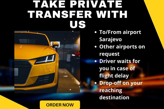 Sarajevo: Shuttle to/from Sarajevo Intl. Airport - The 45-minute ride from the airport